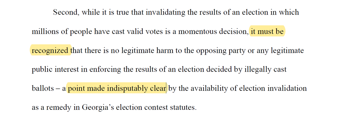 The phrases "it must be recognized" and "a point made indisputably clear" combined with a discussion of the availability of invalidating elections as a remedy that comes without citation combine to create a distinct sense of bovine excrement being flung at a wall.