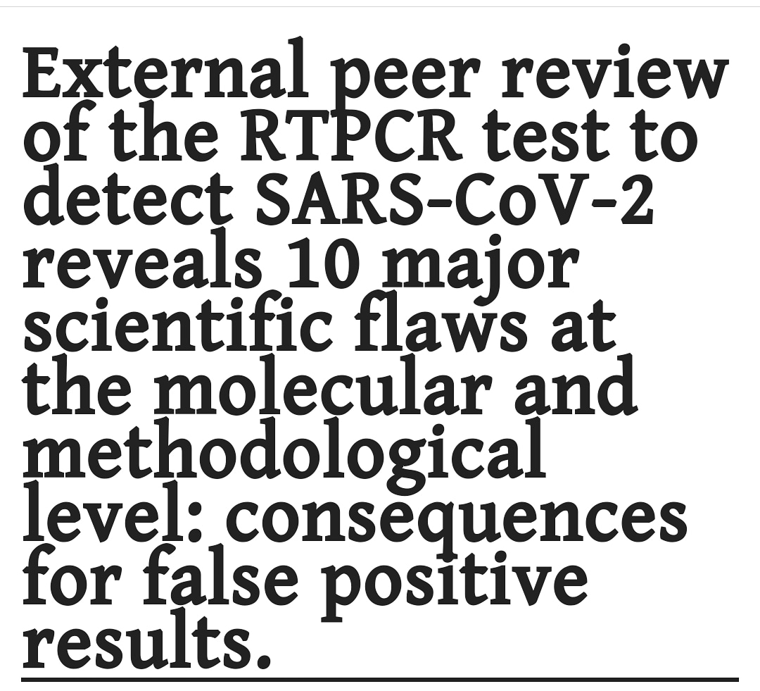 External peer review of the RTPCR test to detect SARS-CoV-2 reveals 10 major scientific flaws at the molecular and methodological level: consequences for false positive results. https://cormandrostenreview.com/report/&nbsp;