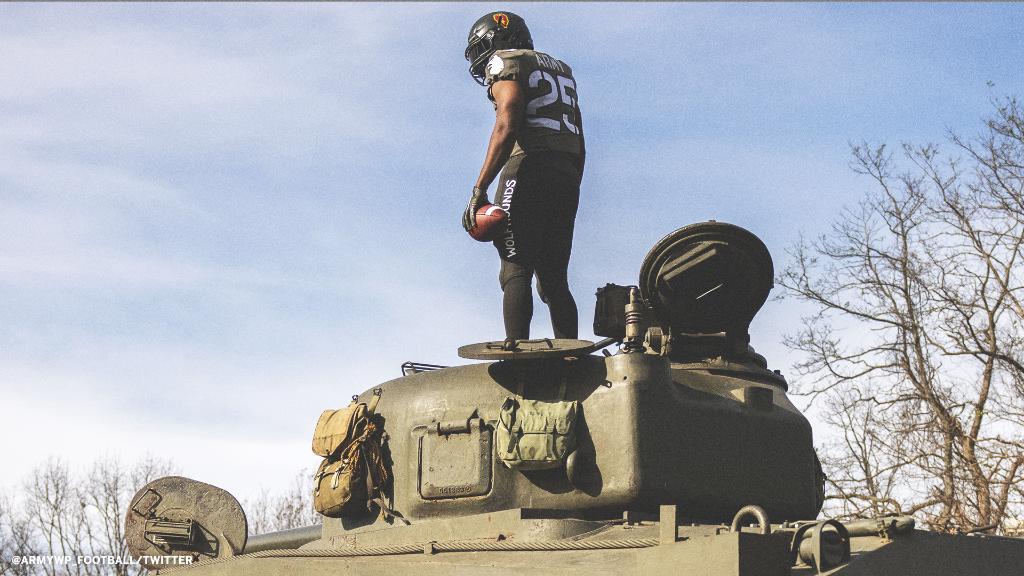 ESPN College Football (@espncfb) on Twitter photo Army reveals their "Tropic Lightning" uniforms for this year's Army-Navy game.
The threads are to honor the soldiers of the 25th Infantry Division during the Korean War 👏 (via <a href="/ArmyWP_Football/">Army Football</a>) Army reveals their "Tropic Lightning" uniforms for this year's Army-Navy game.
The threads are to honor the soldiers of the 25th Infantry Division during the Korean War 👏 (via <a href="/ArmyWP_Football/">Army Football</a>)