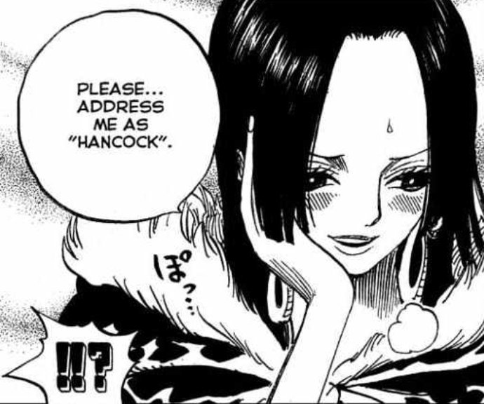 Ummmm I was not prepared for how cute Boa Hancock is.  she blushes 