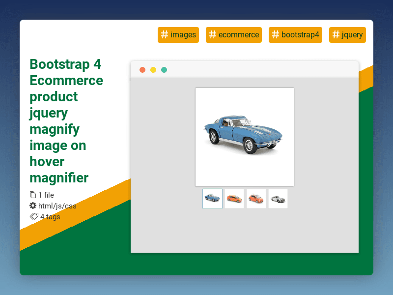 CodeRatings's tweet image. Bootstrap 4 Ecommerce product jquery magnify image on hover magnifier #images #ecommerce #bootstrap4 #jquery #coderatings coderatings.io/snippet/742