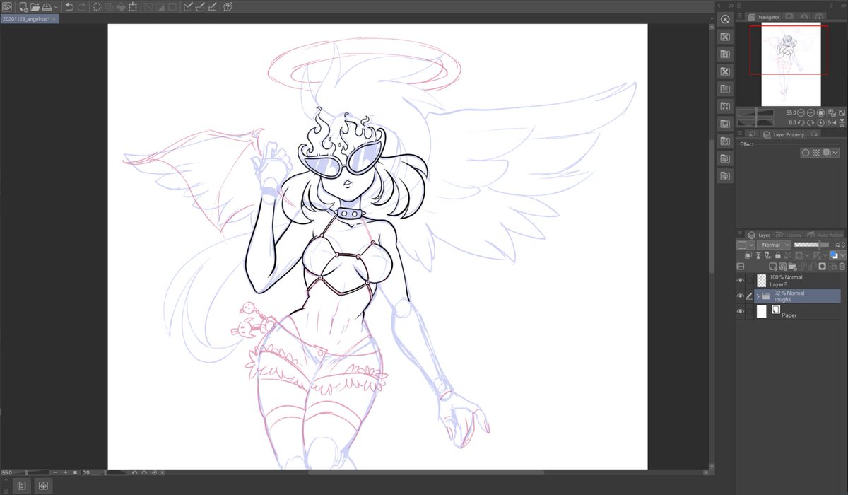 I promise I didn't forget about the Angel OC! ?? #WIP https://t.co/hS17cbtYnN 