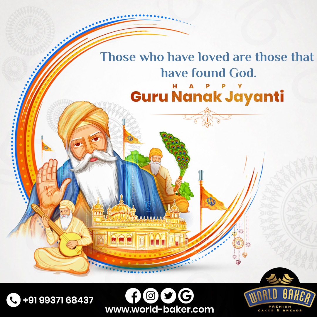 WorldBaker_'s tweet photo. #WorldBaker wishes you all a life full of joyful days and sweet delights. Wishing you all a happy &amp; healthy Guru Nanak Jayanti.

#guruji #gurunanak #gurunanakjayanti #gurunanakjayanti2020 https://t.co/d08fDVQ9kH
