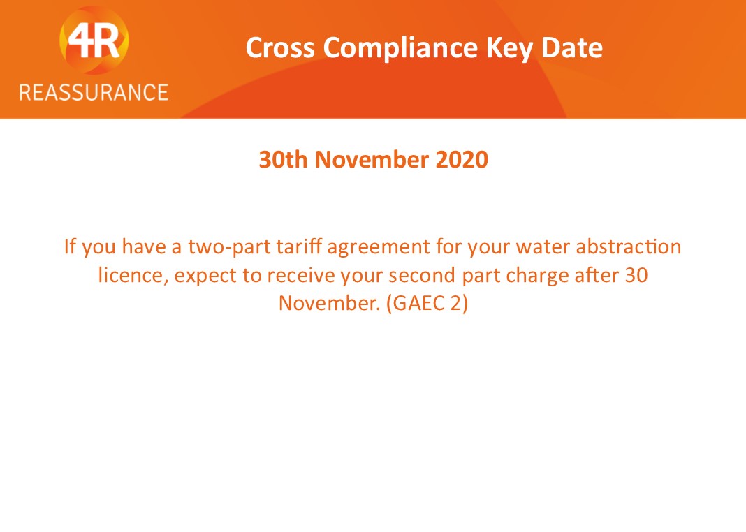 30th November Cross Compliance Key Date #Crosscompliance #November #Keydate