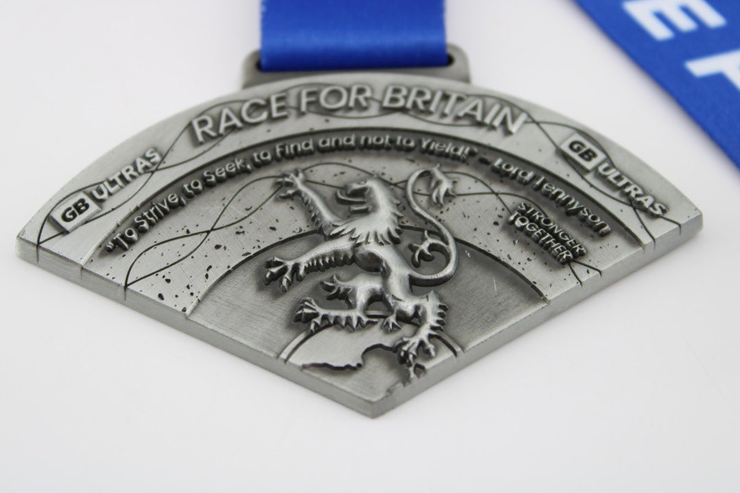 ‘Race For Britain’ with 100% of Profits going to the Foodbank to help support the 61% increase in demand during this time ...

5k, 10k, half-marathon, Marathon &amp; 50 mile all earn the same medal &amp; raise funds...

Join the Race &amp; Support others if you can @ GBUltras.com