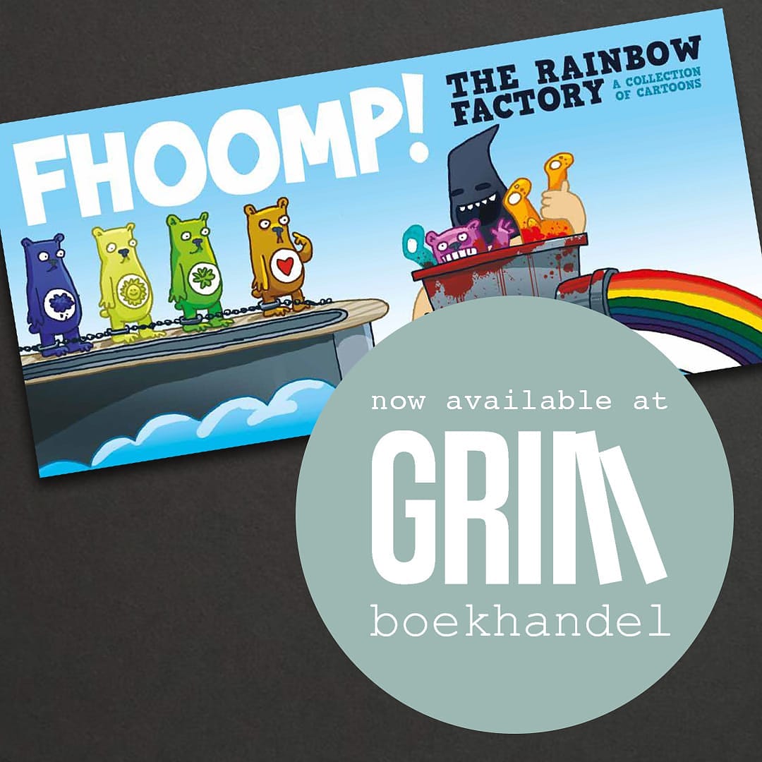 Fhoomp's tweet photo. Looking for a present for someone else or yourself (Yes, you deserve it!)? Our fun #booklet 'The Rainbow Factory' is now for sale at the fabulous #boekhandelgrim in #Hasselt. #winkelhieren #selfpublished #cartoon #Fhoomp
https://t.co/8xeY5ixHEc https://t.co/gQpMpr4m0Y