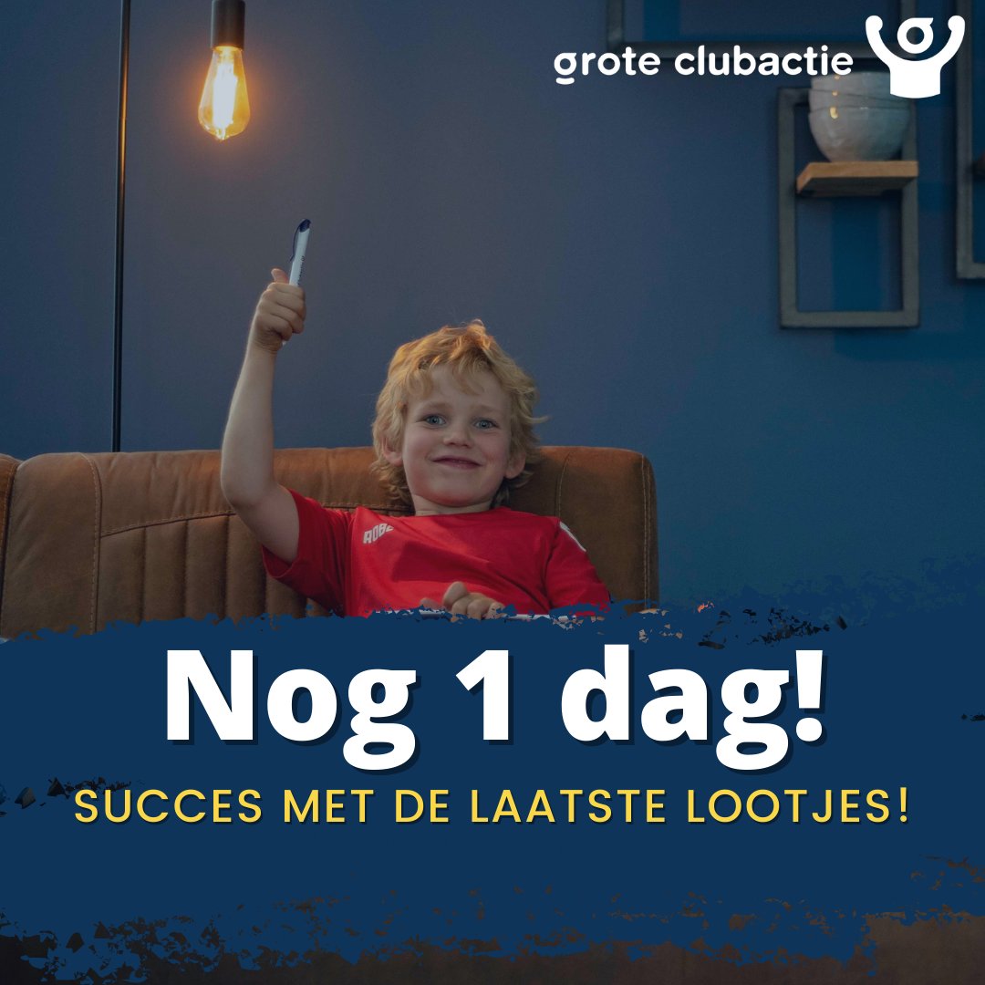 Clubactie's tweet photo. De laatste dag!

Deel nog één keer je verkooplink! Vandaag is de laatste dag dat je online loten kunt verkopen en de verkoopboekjes kunt verwerken.

Succes met de laatste lootjes en de afronding van jullie Grote Clubactie🤩

#clubactie #groteclubactie #jouwinzetisgoudwaard https://t.co/JPWYAcJ2D0