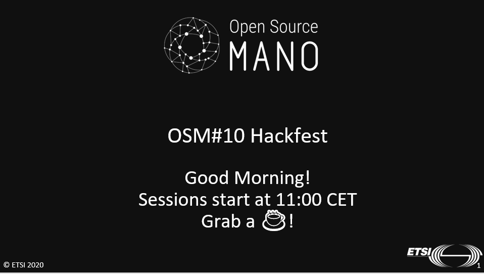 OpenSourceMANO's tweet image. Are you ready for #OSM10hackfest!! 
Grab your ☕️, OSMers!!! 

osm.etsi.org/wikipub/index.…

#NFV #SDN #5G #OSM #opensource #cloudnative #orchestration #community #OpenSourceMANO