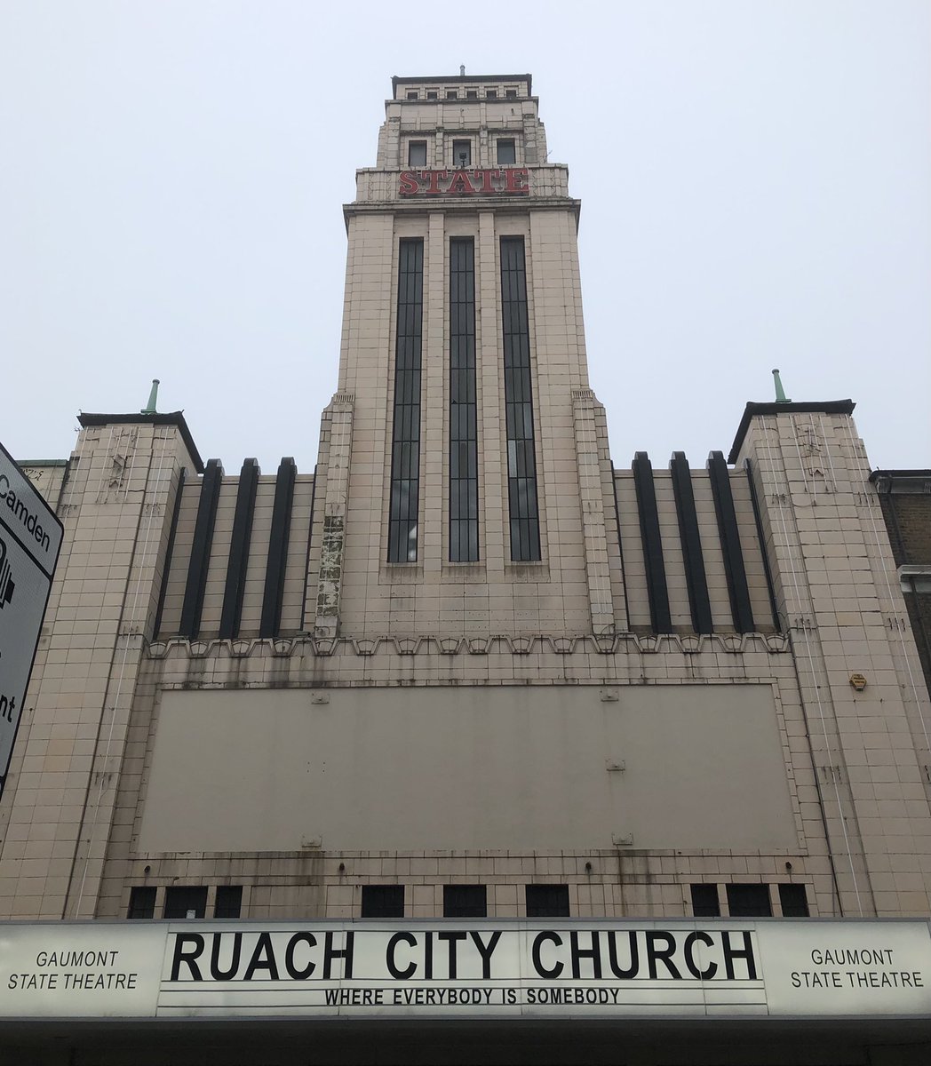Absolute Art Deco palace on Kilburn High Road, now a church, and possibly still nominally a theatre? &ndash; bei  Ruach Ministries Kilburn