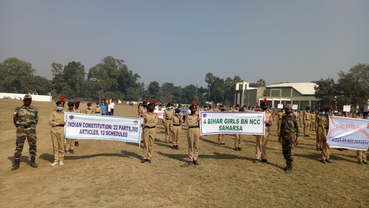 Pro Defence Prayagraj Constitutionday Was Celebrated At Saharsa And Begusarai By 180 Ncc Cdts Of 4 Bih Girls Bn Ncc From Sri Krishna Mahila College Mrjd College And O G Girls High School Spokespersonmod Hq Dg Ncc