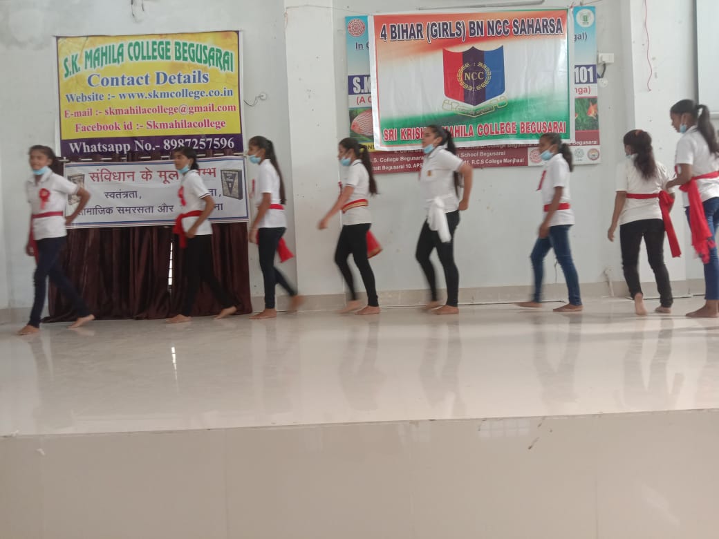 Pro Defence Prayagraj Constitutionday Was Celebrated At Saharsa And Begusarai By 180 Ncc Cdts Of 4 Bih Girls Bn Ncc From Sri Krishna Mahila College Mrjd College And O G