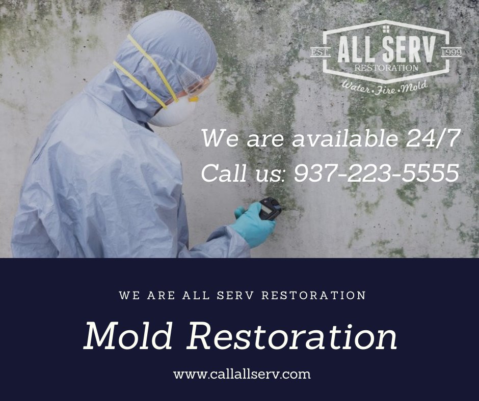 We are All Serv Restoration. We are IICRC AMRT certified to remediate mold. More mold causes more damage. We are here to solve mold damages.

Call us >> 937-223-5555 we are available 24/7

For more details visit us: callallserv.com

#mold #waterdamage #moldremediation