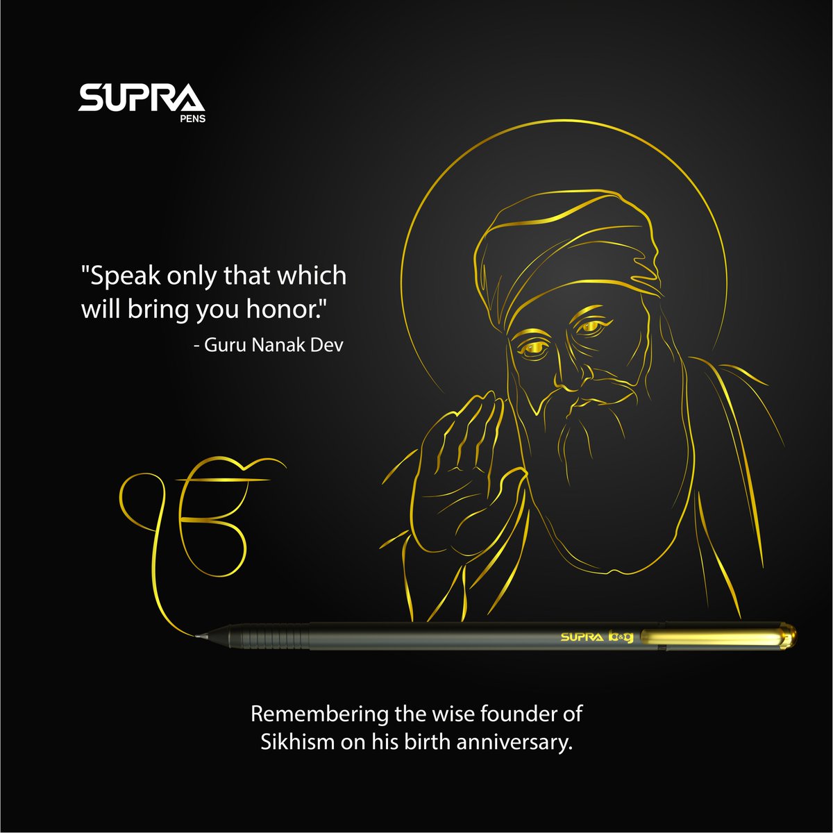PensSupra's tweet photo. Let’s walk away from the darkness of ignorance towards the path of light. Happy Guru Nanak Jayanti.
#GuruNanakJayanti #SupraPens #WriteToTell https://t.co/rrLtEu8LtG