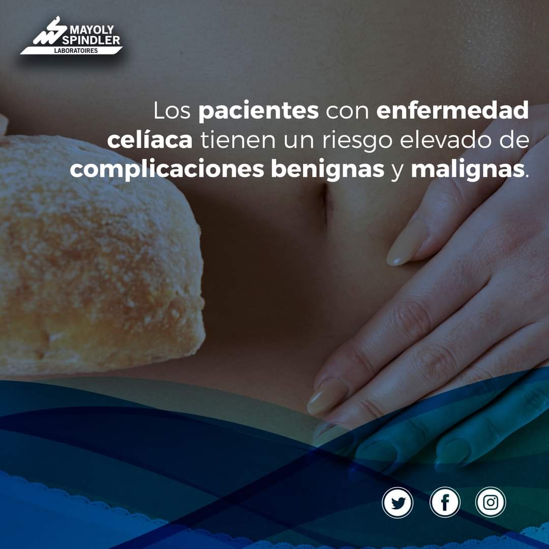 MayolyMexico's tweet photo. Los pacientes con enfermedad celíaca (no tratada a largo plazo) tienen un riesgo elevado de complicaciones benignas y malignas como: linfomas malignos, osteoporosis, tumores otofaríngeos, fracturas óseas, entre otros. 

#SabíasQue #MayolyMéxico #Bienestar #EnfermedadCelíaca https://t.co/8p0SsJAefZ