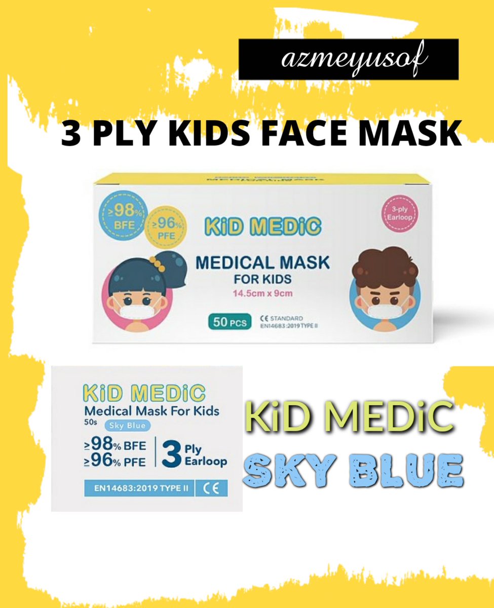 AzmeYusof's tweet photo. ✳️ 3 layers &amp; 4 layers for Ultimate Protection

✳️Extra Soft for Sensitive Skin

✳️Better Breathability

✳️Extra Protection against Smog, Bacteria, Droplet &amp; Pollen

✳️Standard EN14683 Type  II &amp; IIR

✳️BFE 98%, PFE 96 %

Berminat? Jangan segan silu untuk DM . https://t.co/IYqdvIlk92
