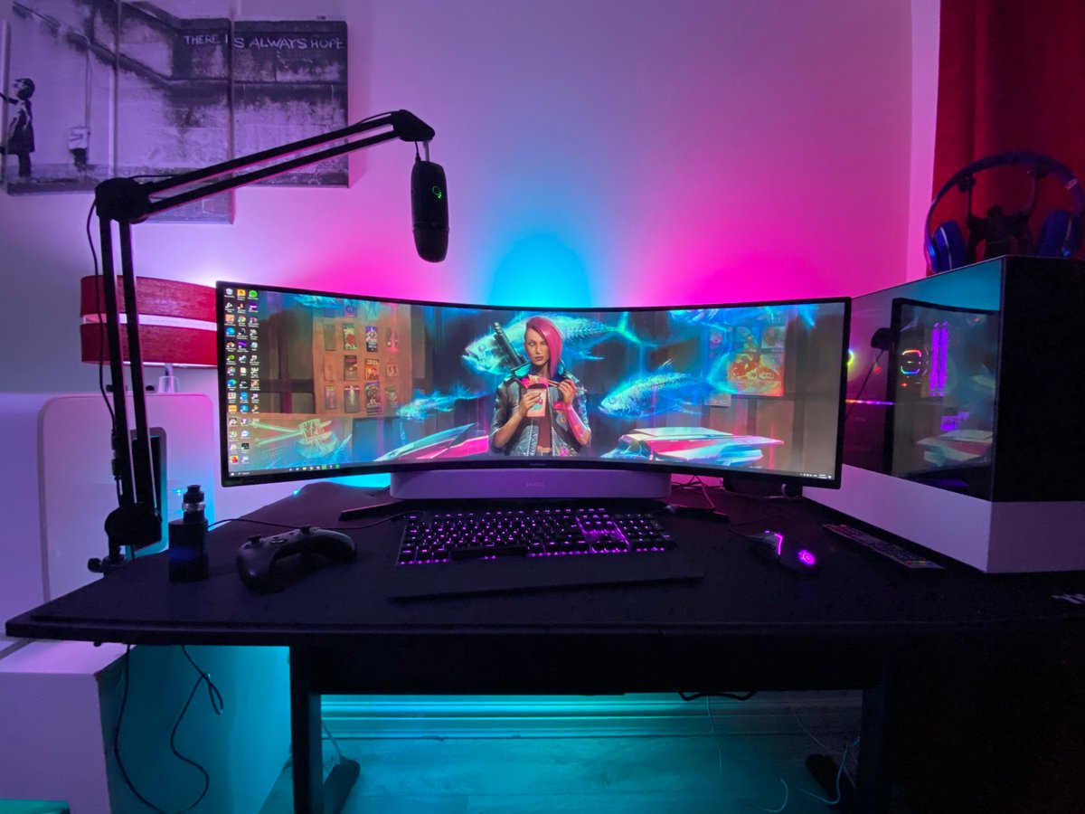 rgbsync's tweet photo. Now that's an ultrawide! Congrats to Discord user Serenity for winning this week's Setup Showcase! https://t.co/5Ki1mqwz43