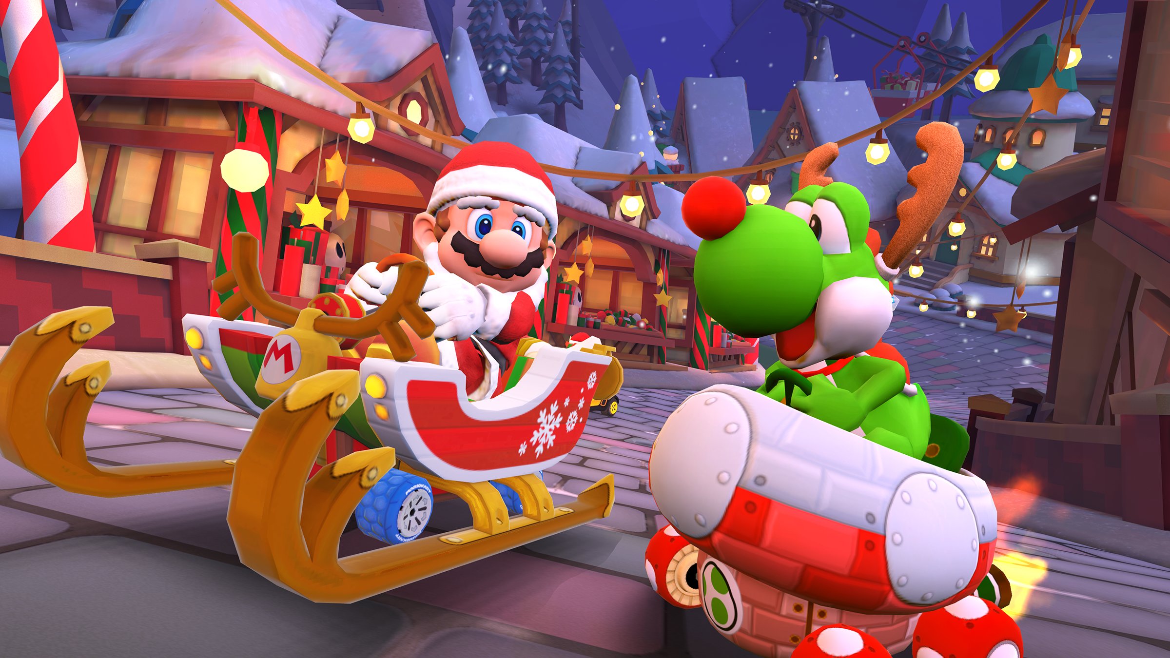 The Holiday Tour begins in the Mario Kart Tour game