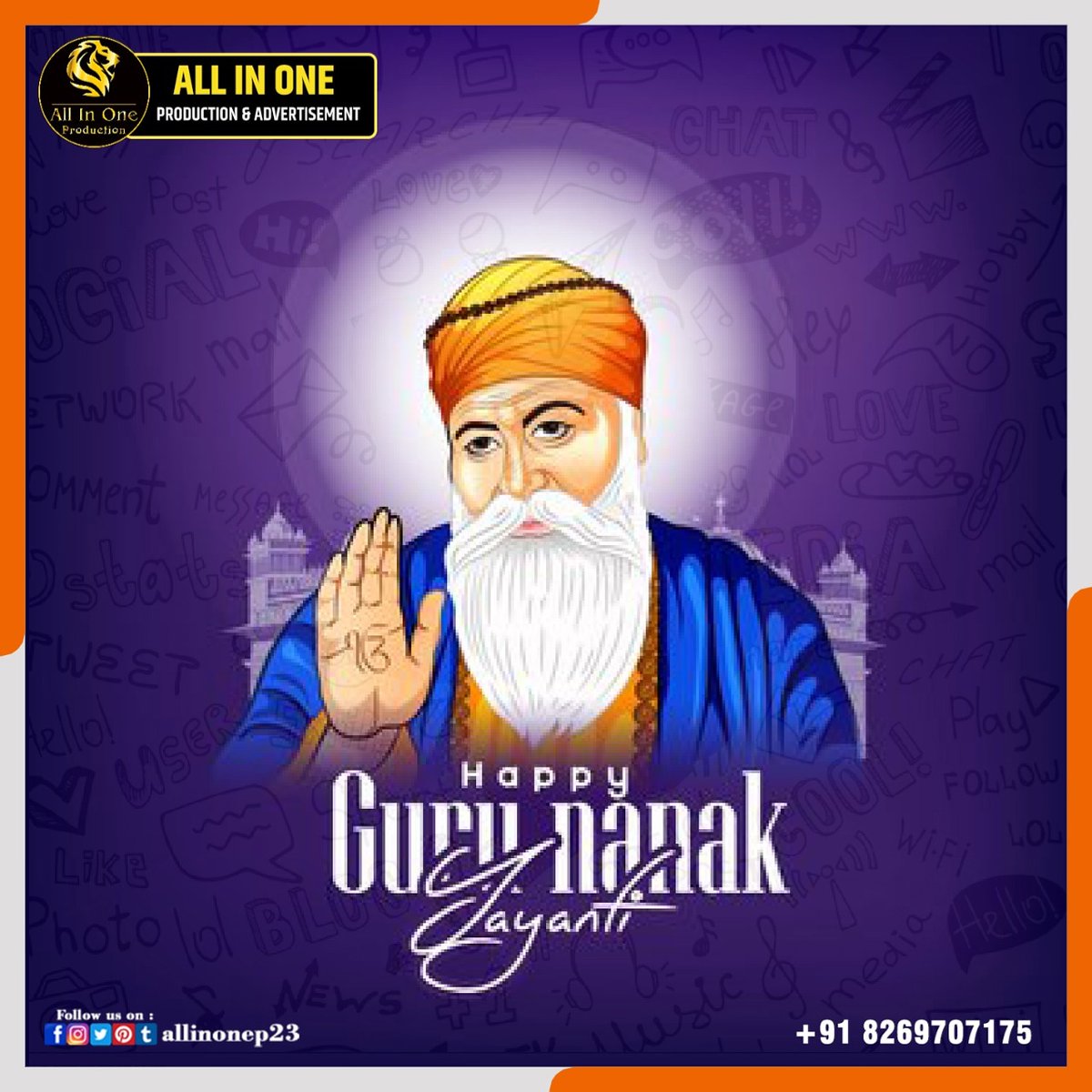 allinonep23's tweet photo. May your life be full of happy and blissful days with Guru’s blessings. Warm wishes on Gurunanak Dev Ji's birthday!

#gurunanak #waheguru #gurbani  #sikh #khalsa #gurunanakdevji  #waheguruji #satnamwaheguru #gurugobindsinghji #gurugranthsahibji  #goldentemple #gurudwara #guru https://t.co/omouMcSZHG