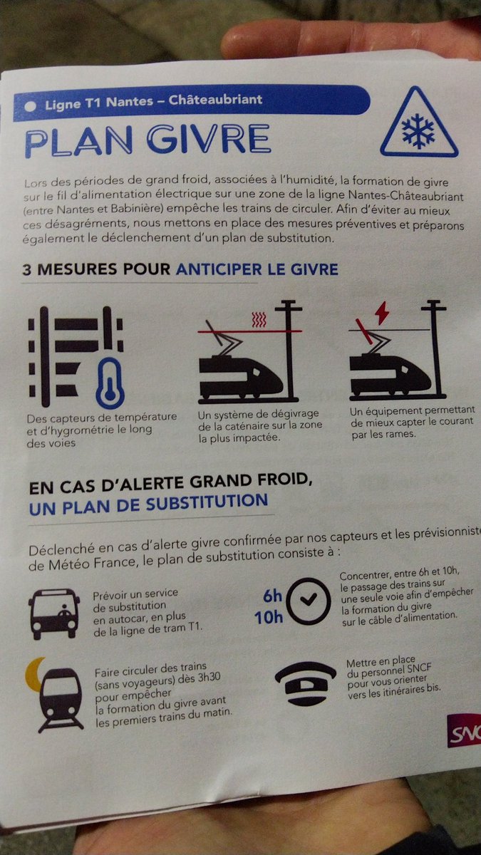 Fred20085752's tweet photo. Plan givre : @TERPays2LaLoire  se mobilise ce matin pour vous informer des solutions en cas d'alerte grand froid. Ce matin tout roule à l'heure entre Nantes et Châteaubriant. #Babiniere #Halucheres #garedeNantes https://t.co/JcbV1sZMoV