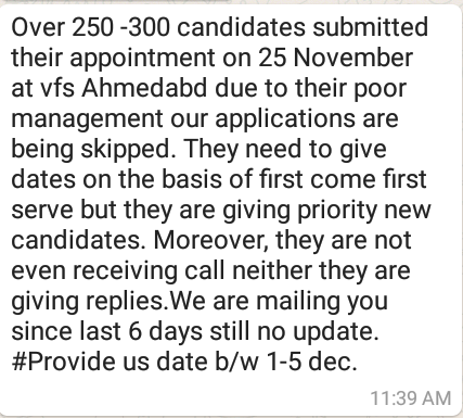 Krushangi0's tweet photo. @VFSGlobal @vfsglobalcare @CanadainIndia @nadirypatel @PMOIndia @narendramodi @AmitShah @vijayrupanibjp  @gujratsamachar @DDNewsGujarati 

#youthneedsupport

Please  take some actions as soon as possible. We are done with this system. https://t.co/3guS0SCQ8V https://t.co/kmCrhgalT5
