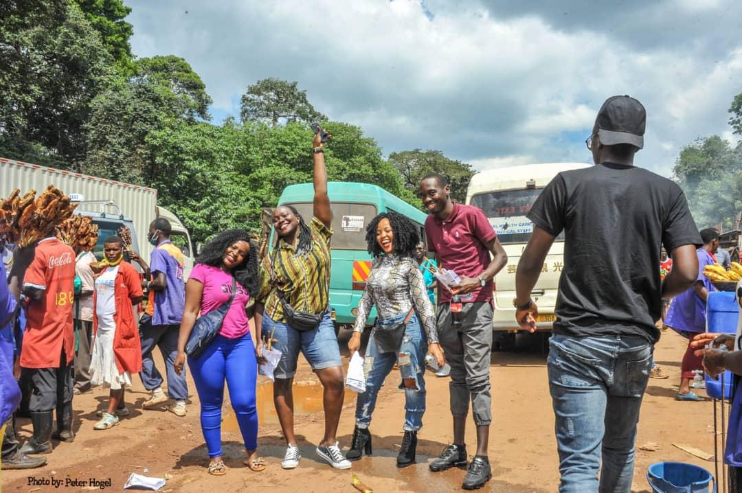 A stopover at Namawojjolo for some refreshments on the Travel Maniacs organized road trip to Sipi Falls last year