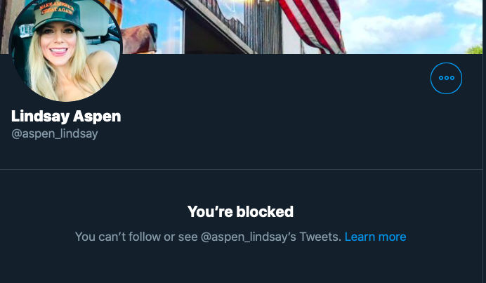 Awwww, the terrible woman blocked me. So sad.