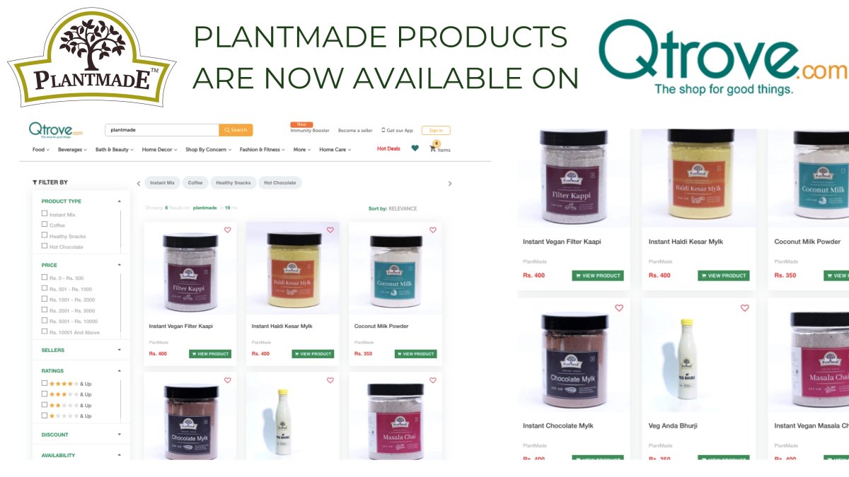plant_made's tweet photo. #Plantmade products on @Qtrove
We are excited to share with you that our products are now available on Qtrove. Check out their website and order your favourite Plantmade products including #VegetarianAnda https://t.co/gvn1JOgEZH
#Qtrove #PlantmadeFood #PlantbasedFood #Vegan https://t.co/7JOYV2CCy4