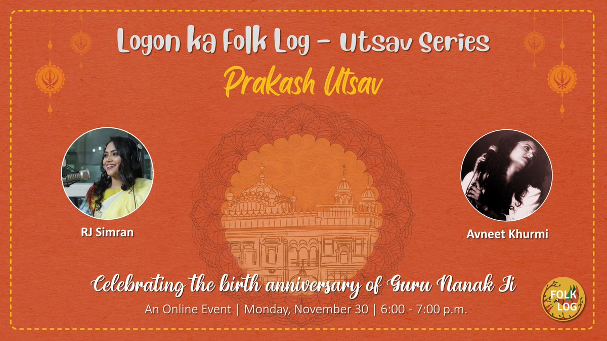 folklog's tweet photo. 𝐅𝐨𝐥𝐤𝐋𝐨𝐠 𝐰𝐨𝐮𝐥𝐝 𝐥𝐢𝐤𝐞 𝐭𝐨 𝐰𝐢𝐬𝐡 𝐞𝐯𝐞𝐫𝐲𝐨𝐧𝐞 𝐚 𝐯𝐞𝐫𝐲 𝐇𝐚𝐩𝐩𝐲 𝐆𝐮𝐫𝐮 𝐍𝐚𝐧𝐚𝐤 𝐉𝐚𝐲𝐚𝐧𝐭𝐢! Do check out our live fb online event today at 6 pm with RJ Simran and Avneet  Khurmi!
#gurupurab #GuruNanakJayanti2020 #LiveEvent #Sikh #fblive https://t.co/gn2leoWz34
