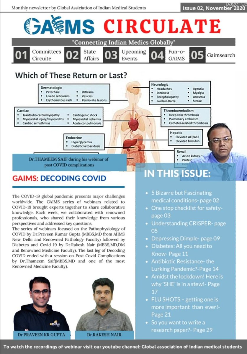 GaimsJharkhand's tweet photo. The monthly Newsletter of Global Association of Indian Medical Students.
Link for the issue: https://t.co/pYecj3eHN5

This edition covered the issue of closure of the 3 medical college of Jharkhand. https://t.co/NbTPPIX5dK