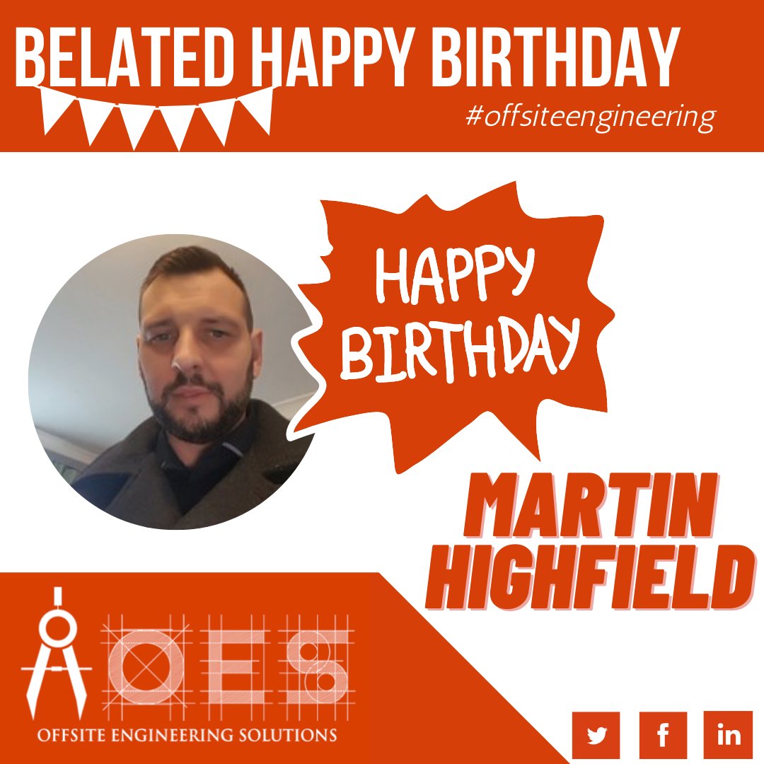 OffsiteEnginee1's tweet photo. A very HAPPY BELATED BIRTHDAY to our production supervisor Martin Highfield! Sorry its late but we hope you had a great weekend and #lockdownbirthday

#teamOES #OES #Birthdays #happybirthday #team #Offsite https://t.co/xPDxJS24dJ