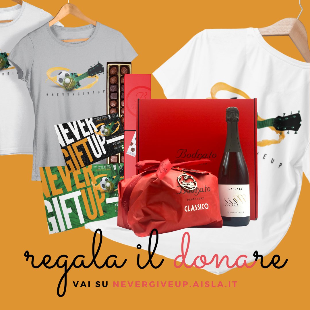 Manca un mese a #Natale. Non hai ancora trovato il dono giusto?
👉 vai su bit.ly/2J8clmq
👉 dona e aggiudicati i gadget #nevergiveup
👉 condividi con i tuoi amici il link della piattaforma

#personecheaiutanopersone
#natalesolidale
@aislaonlus
<a href="/Fond_AriSLA/">Fondazione AriSLA</a>