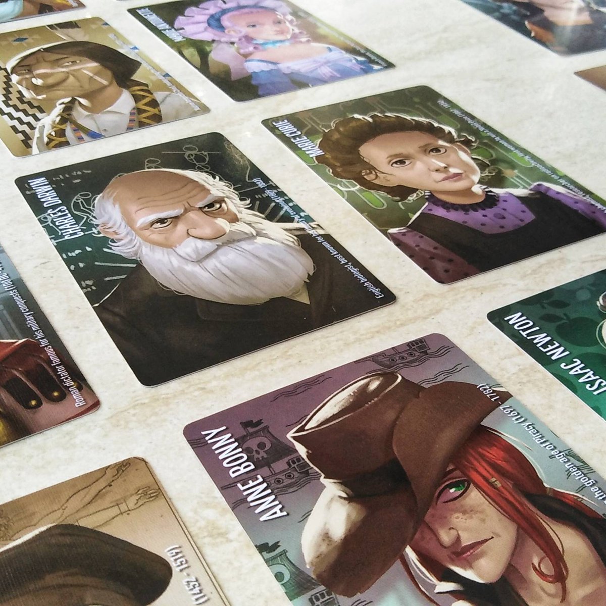 Napoléon and Charles Darwin look so evil. But are they really? Fun times playing Similo History with Jessica today, playing games in person is not getting old. So many famous historical women that I'd never heard of, I have some research to do! <a href="/horribleguild/">Horrible Guild</a>