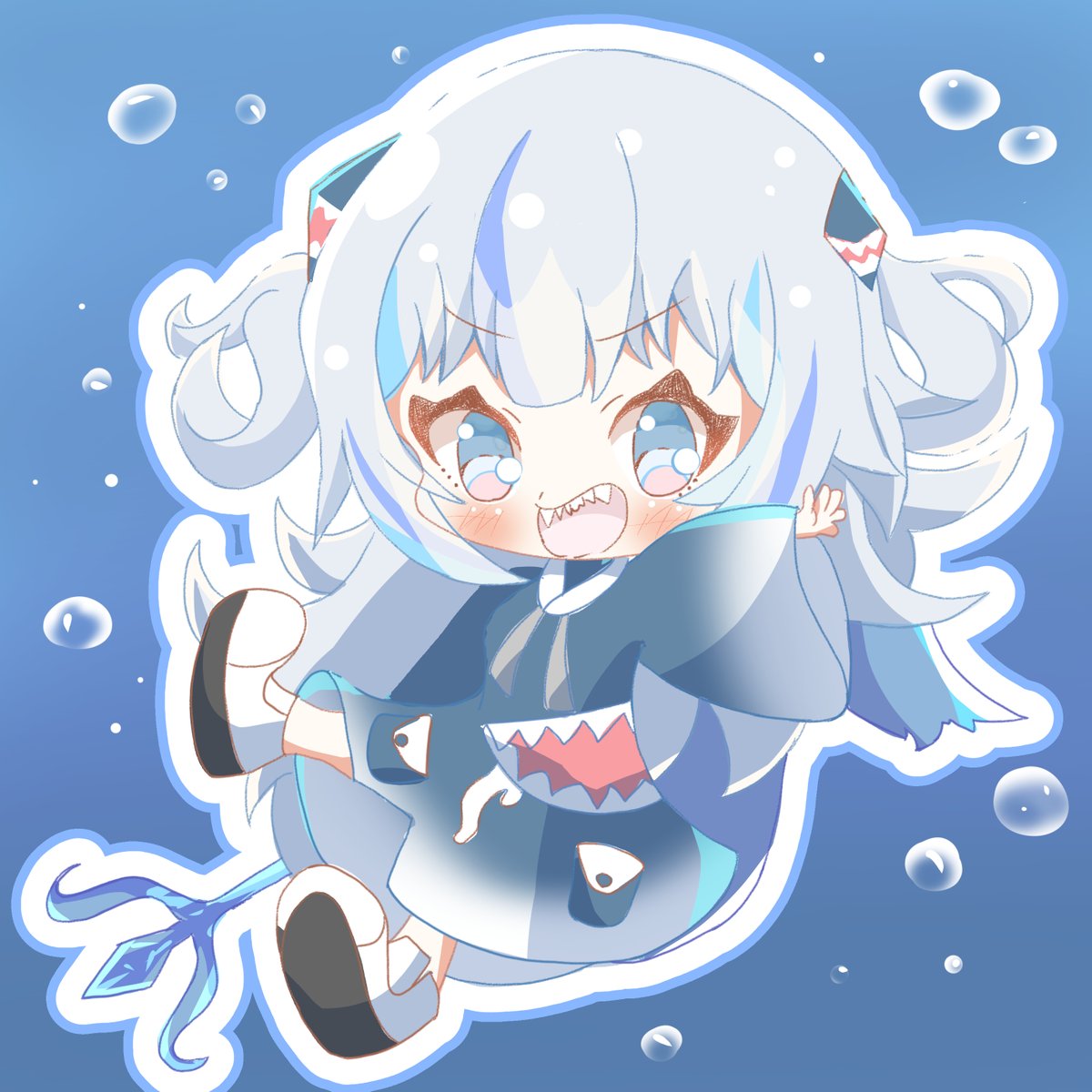 shaaaaaaaaaaaaakkk!!!!! #gawrt #gawrgura #がうる・ぐら #絵描きさん