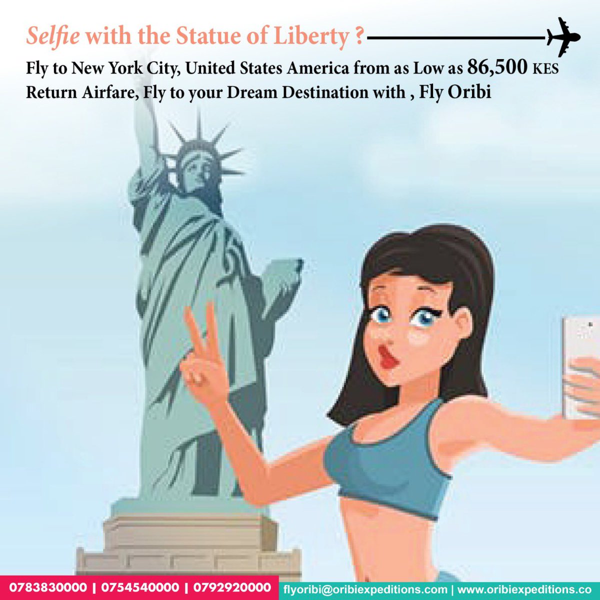 _nrblv's tweet photo. Flying to New York City ? Hit Up @flyoribi__ for your Tailored Air Fare from any City to #NewYorkCity from as Low as 86,500 Return ( Based on Depature from #nairobi )
_______
☎️ +254792920000
📧 flyoribi@oribiexpeditions.com https://t.co/MkFyRUPxoT