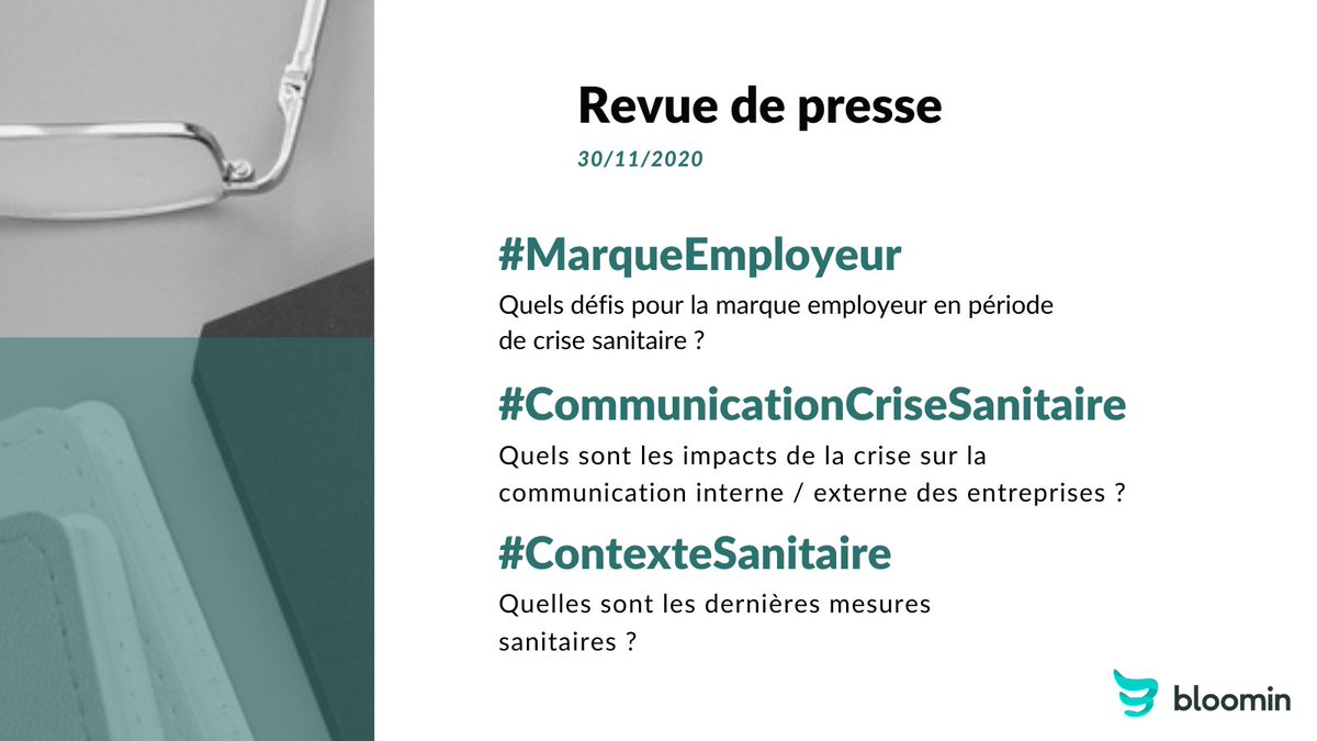 Pour bien démarrer cette semaine, découvrez notre revue de presse spéciale #marqueemployeur #communicationcrisesanitaire #contextesanitaire. 9 articles sélectionnés pour vous !
Bon lundi ! Vous pouvez la télécharger ici : hubs.la/H0BFsx10