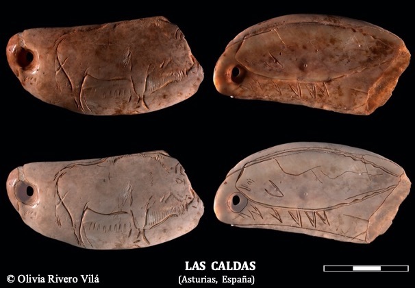 Continuando con arte mueble, entre las piezas más relevantes  que protagoniza el bisonte encontramos la escena de caza del alisador de Raymonden, el diente de cachalote de Las Caldas y, lejos de la Cordillera Franco-cantábrica, la escultura de bulto redondo de Zaraïsk 