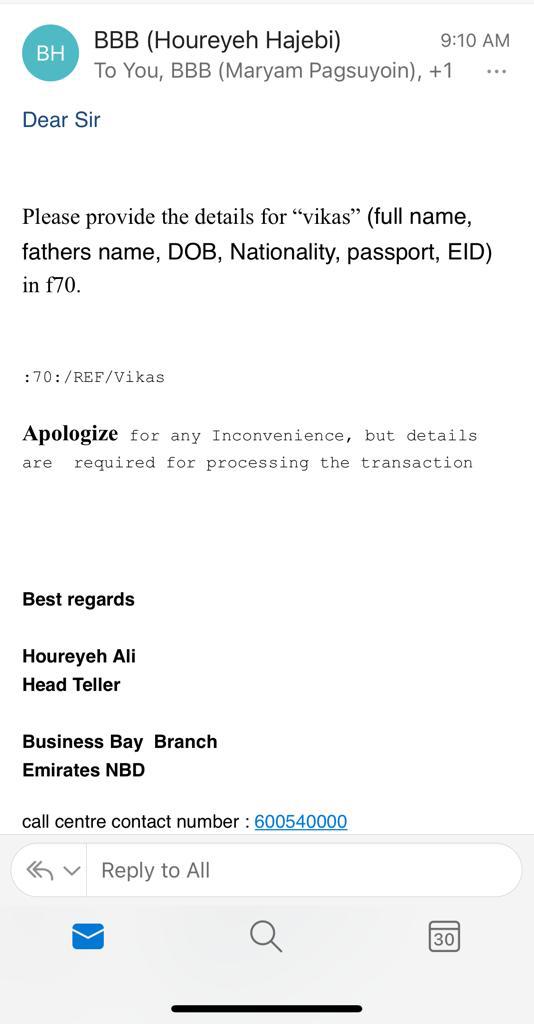 vvinaykumar's tweet photo. And a new benchmark has been achieved in STUPIDITY. Now they want complete details of the name mentioned as "nickname" of beneficiary in order to do the transaction. #Emiratesnbd #Dubai #Money #Finance #Business #RealEstate https://t.co/bx7FijKmeB