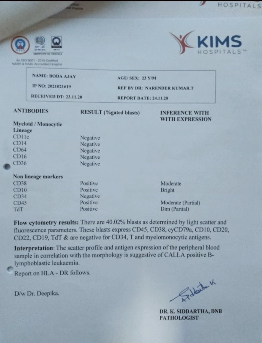 Srikant71297687's tweet photo. My friend named B Ajay Is Suffering with Lymphoblastic Leukaemia CANCER .He have been admitted in KIMS Hospital Begumpet, The Treatment Needs About 20 lakhs Please Help Us To Get Him Cured Contact No. 8985639188.
#PLEASEHELPFORAJAY
@SonuSood @KTRTRS https://t.co/mTzUpLLHio