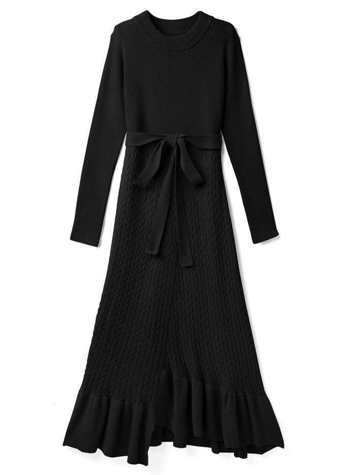 Grl グレイル Grlのリボンベルト付きケーブル切り替えニットワンピースがおすすめ グレイル Grl この商品をチェック T Co Xafivyumub