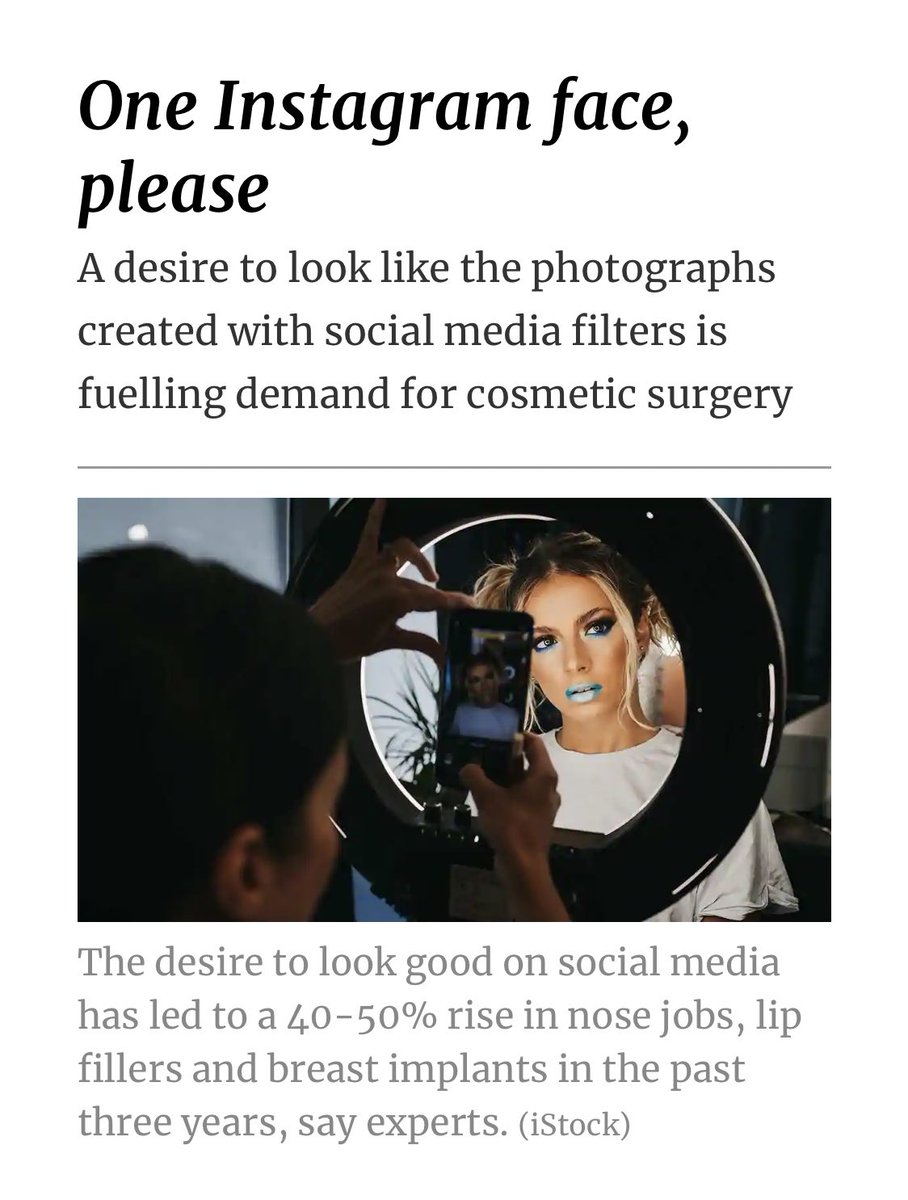 shwetabahl's tweet image. Deep nonsense This ! 

#DigitalTransformation #digitaldestruction #Instagram #cosmeticsurgery