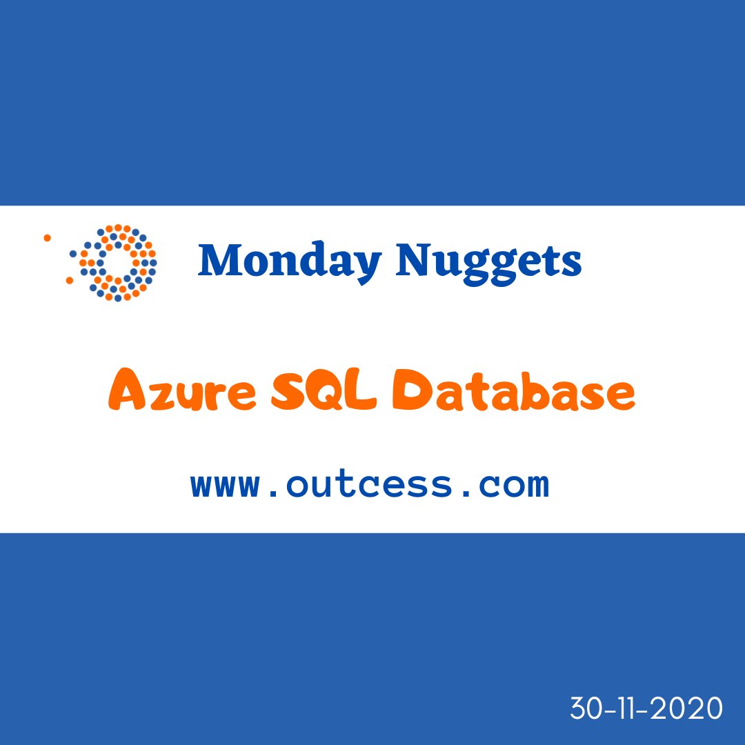 OutcessPowered's tweet photo. Do you know that Azure SQL Database is the only cloud with evergreen SQL which never needs to be patched or updated? #happymonday #MondayMotivation #CloudSolutions #Azure #Outcess #Microsoft https://t.co/VZgznxDKAK