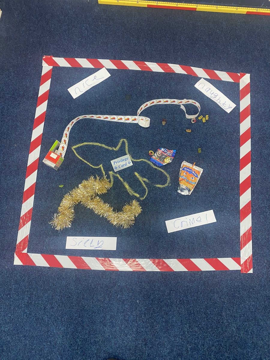 Miss____Brown's tweet image. What’s this? Crime scene 👀? Hopefully our inference skills will help us work out what’s going on 😱😱 #readinglesson
