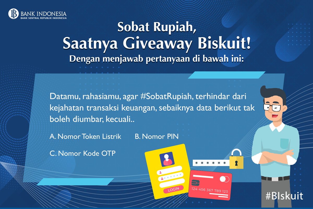📂 PENGEN HADIAH
└📁Dari Bank Indonesia?
  └📁ikutan #Giveaway #BIskuit
    └📁 #SobatRupiah mau?
       └⚠️ INI CARANYA