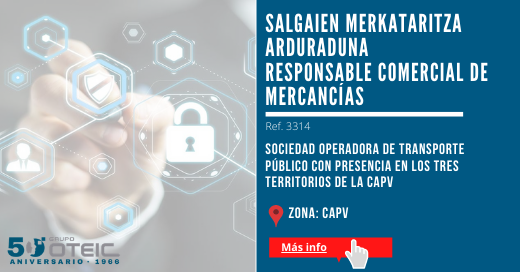 OTEIC's tweet photo. OPORTUNIDAD PROFESIONAL: Seleccionamos Responsable Comercial de Mercancías para Sociedad operadora de transporte público.
Pulsa aquí para más info.-->> https://t.co/RtKvJCG9km

#Selección #Empleo #Euskadi #Comercial https://t.co/3DzkOsXpof