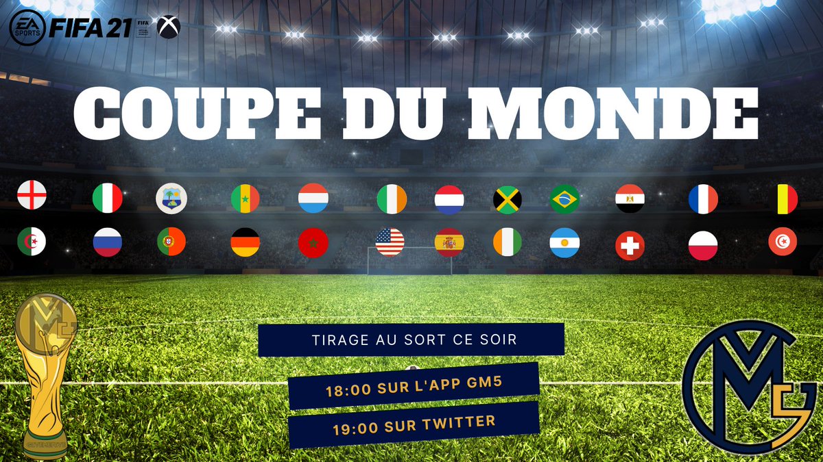 Grande soirée de LANCEMENT ⏳

Dès 18:00, les 6 groupes de la prochaine CDM seront découverts sur l'Application <a href="/GiveMeFiveApp/">GiveMeFive App</a> 📲

A 19:00, nous posterons sur Twitter tous les groupes pour les retardataires 🕦

500 joueurs au départ de cette nouvelle formule 🎮