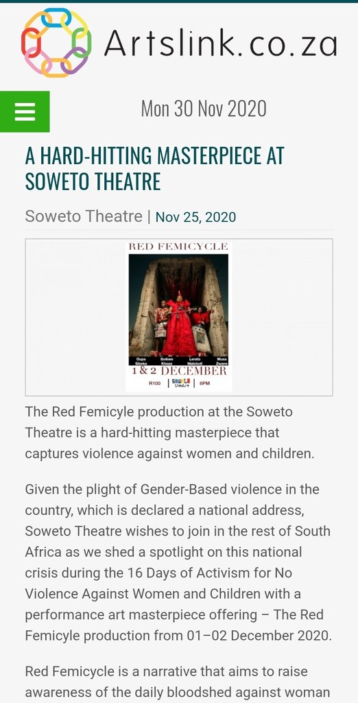 redfemicyle's tweet photo. Thank you to @artslinkcoza for this heartfelt feature that proactively tells our story. 

For full article click on https://t.co/1HIwiycTgG https://t.co/Ll4mBgq8rG
