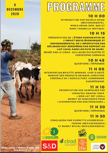 Amis du lait local en Afrique de l'Ouest <a href="/monlaitestlocal/">Mon lait est local</a>  et en Europe #nexportonspasnosproblèmes - RDV le 8 décembre. La poudre ou le lait local - qu'est ce qui est le plus durable? Inscription - ici bit.ly/3lgLf9G