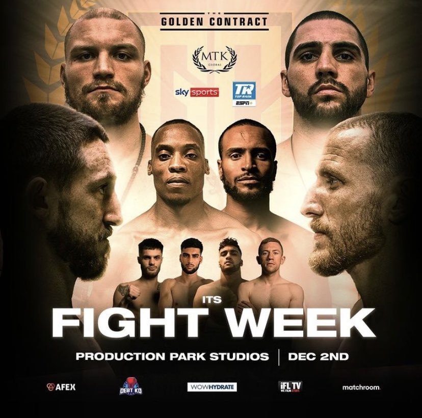 announcerphil's tweet image. Don’t miss this, live on Wednesday night on @SkySports and @espn+, two thrilling @MTKGlobal #GoldenContract finals, plus a great supporting undercard. Enjoy! #boxing @SkySportsBoxing @trboxing