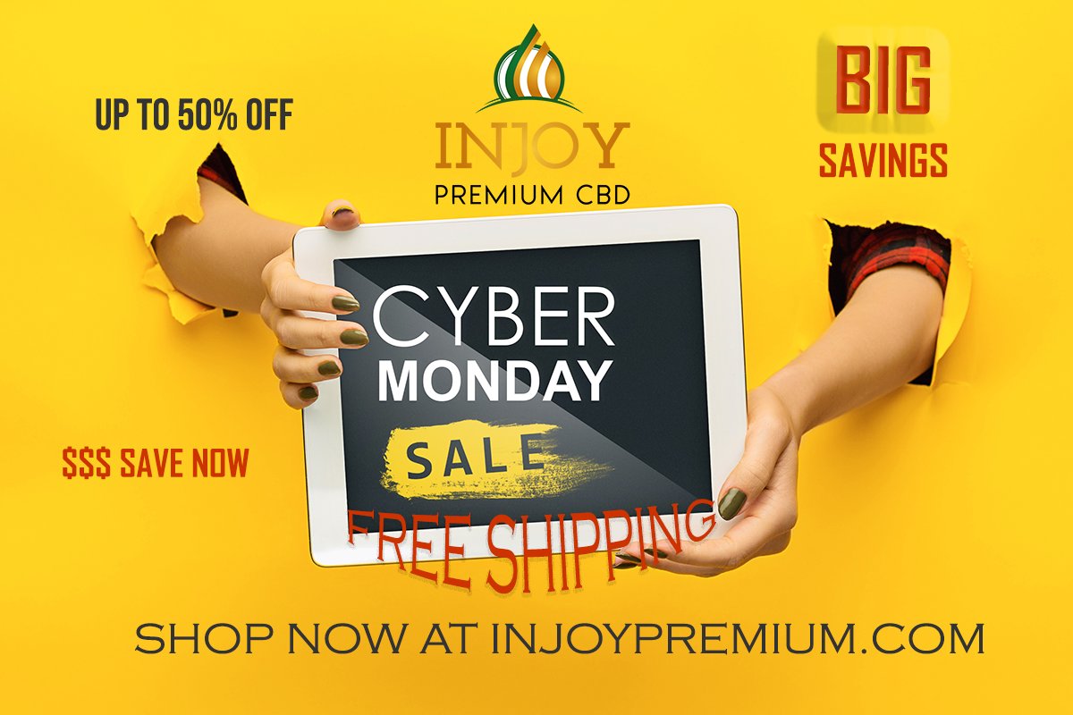 InjoyPremium's tweet image. InJoy 50% or more plus FREE Shipping on CBD purchases during our #CyberMonday #Sale  Visit injoypremiumcbd.com today for the best savings of the year.