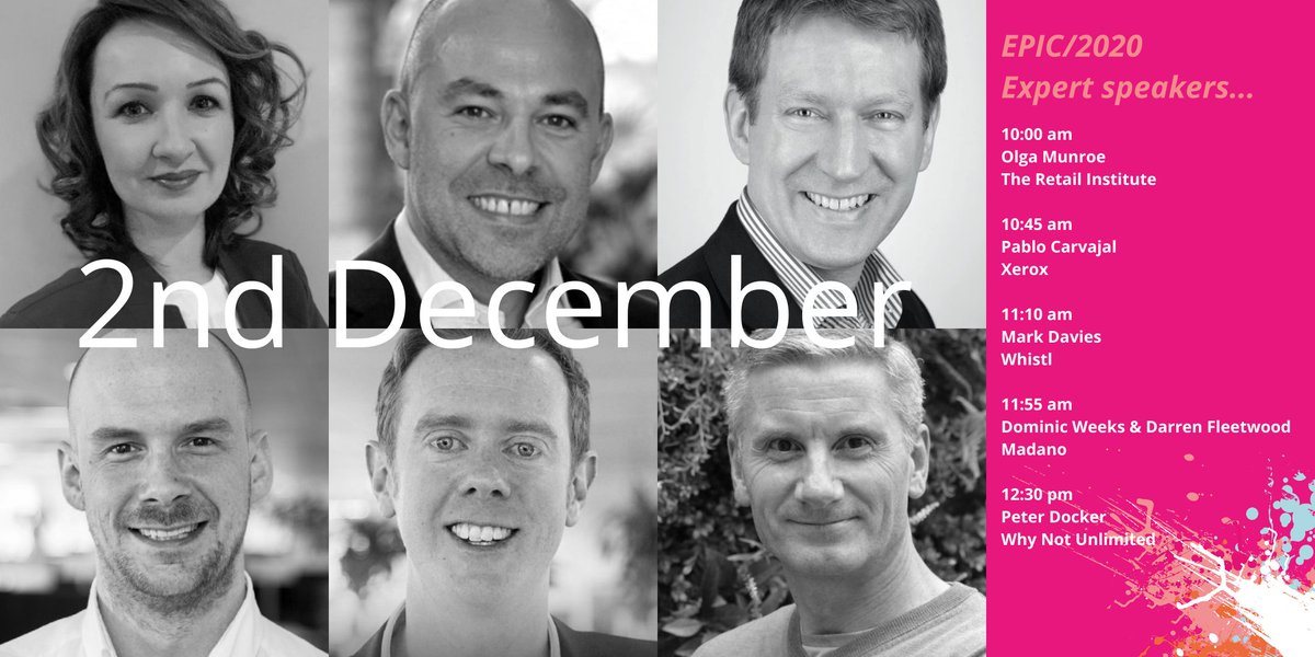 There's still time to register for your FREE place epicthinking.net EPIC will show marketers how to systematically monitor trends &amp; indicators, commit to bold changes in marketing strategy &amp; investments, &amp; build agility into the organisation for 2021 #integratedmarketing